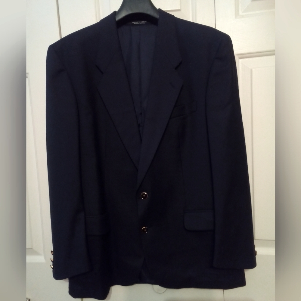 Vitale Barberis Canonico dark blue dinner jacket, wool, 42R, Immaculate!